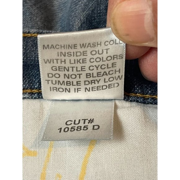 NYDJ Womens Jeans Straight Leg Mid Rise Five Design Pockets Stretch Blue Size 10 - Picture 10 of 10